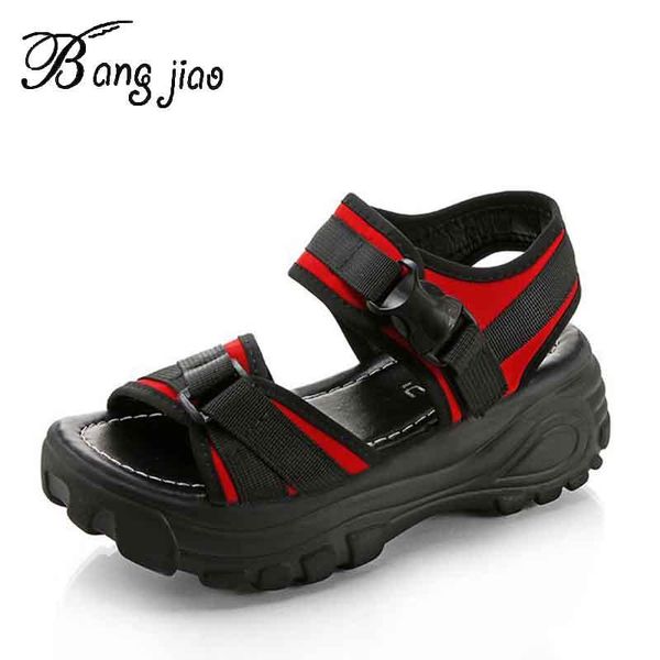 

dress shoes rome platform women's sandals fashion summer buckle women thick soled beach casual woman sandalias mujer 2021, Black