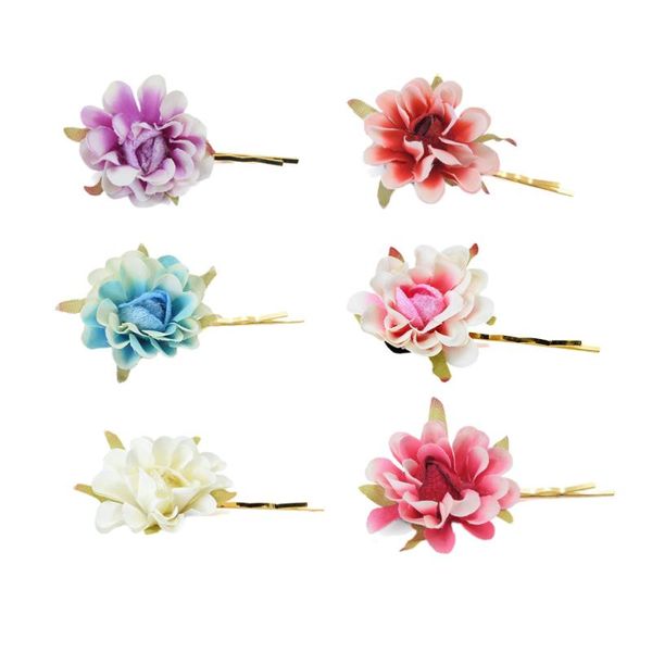 

hair clips 6pc flower bohemian bang chic bobby accessories for beach seaside travel