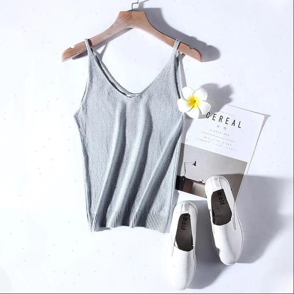 

marwin new coming summer autumn silm v neck knit shiner base shirt gallus waistcoat women sweater drop shipping, White;black