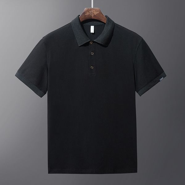 

men's polos shirt, summer , clothes plus size 8xl 5xl 7xl 6xl black polo collar 1r2g, White;black