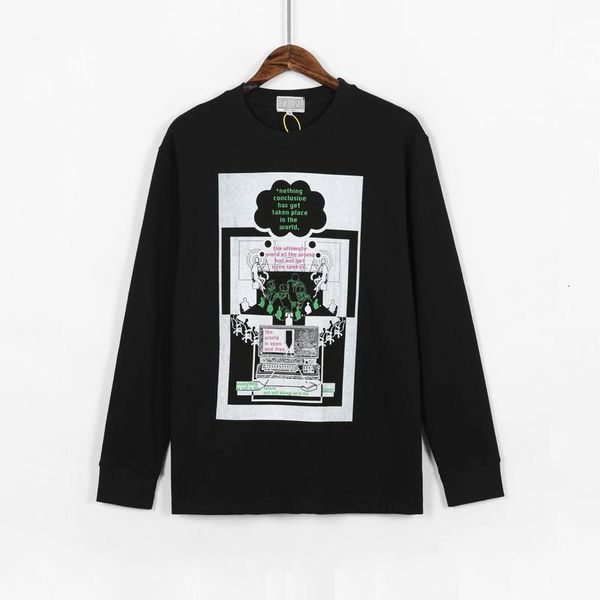 

2021 new 21ss t shirts long sleeves autumn winter letter design printing t-shirt casual t-shirts k4q6, White