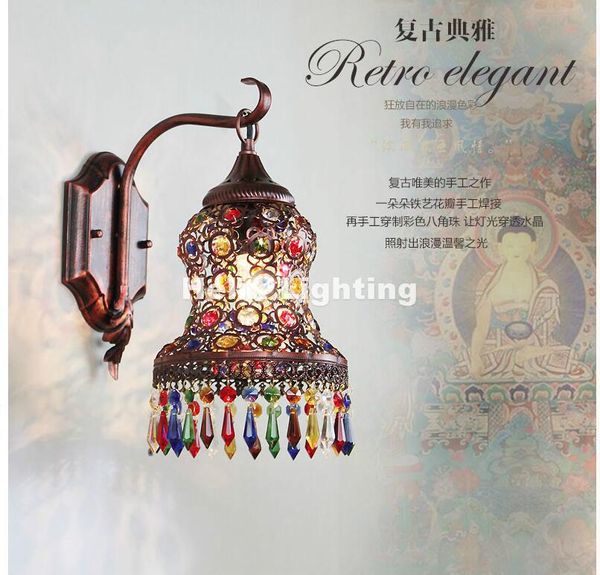 

bohemia wall lamp, baroque wall lamp ,15cm shade mounted light for balcony bedroom, corridor e14 ac lamp