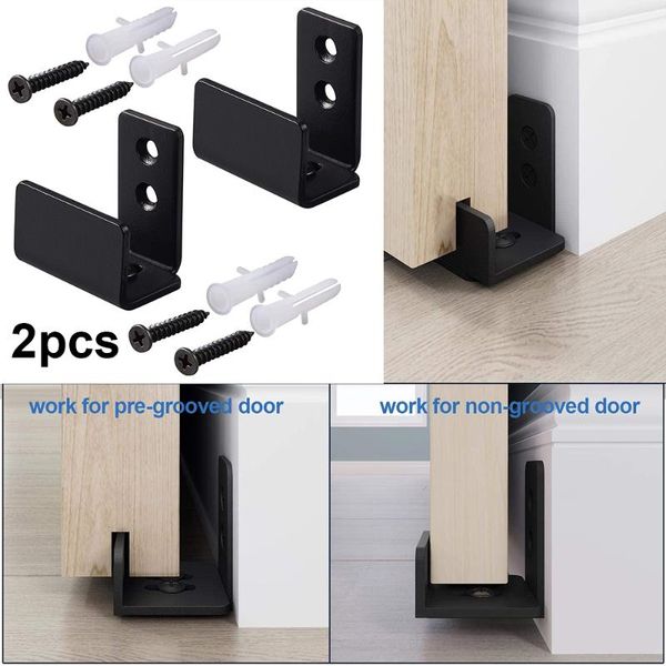 

craft tools wall mount floor guide matte carbon steel sliding barn door home safety