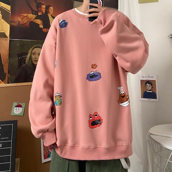 

men's hoodies & sweatshirts casual thin velvet loose wind trend coat, Black