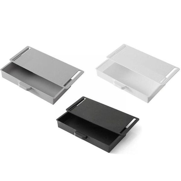 

storage drawers 1pc self-adhesive drawer under desk pencil tray organizer control box remote hidden holder b9x4