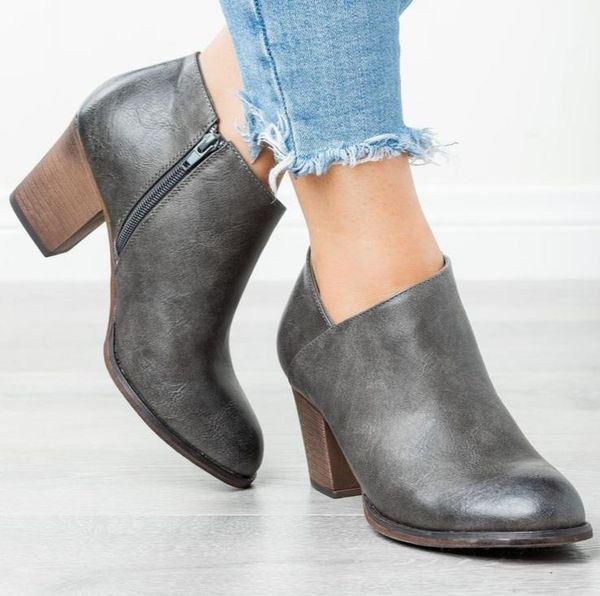 

boots comfortable autumn winter women solid european ladies shoes suede leather ankle, Black