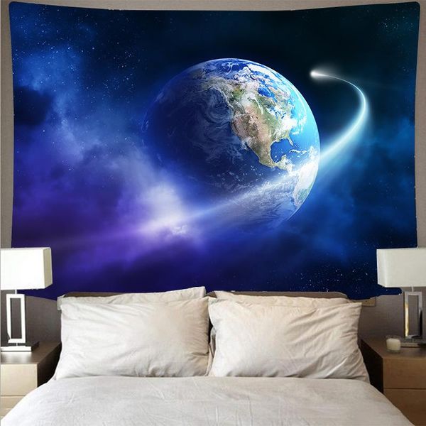 

tapestries space earth tapestry wall hanging blanket tapisserie murale large fabric