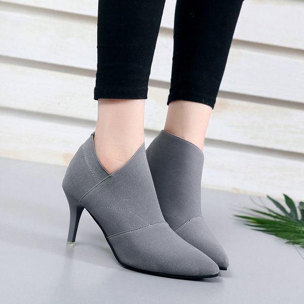 

women's fashion spring end of rubber high heels boots botas mujer black shoes kg54