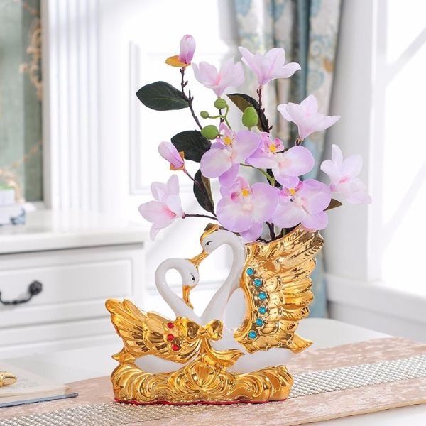 

vases swan home decor vase decoration accessories for flowers decorative ceramic modern