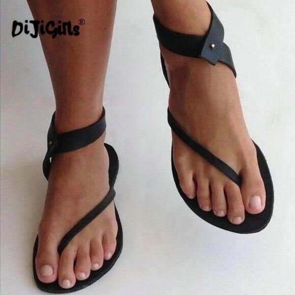 

sandals dip ship women shoes woman summer fashion flip flops ladies rome sandalias mujer plus size 36-43 black