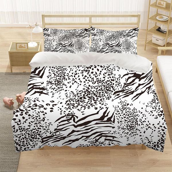 

bedding sets fashion leopard 3d luxury set animal duvet cover quilt home textiles king  double full size dropship