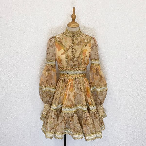 

autumn and winter 2021 new heavy industry bubble sleeve high neck stitched dress, Black;pink