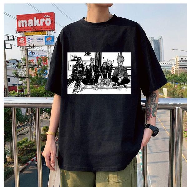 

men's t-shirts 2021 style summer tee anime dorohedoro hip couple clothing short sleeve oversize fashion casual, White;black