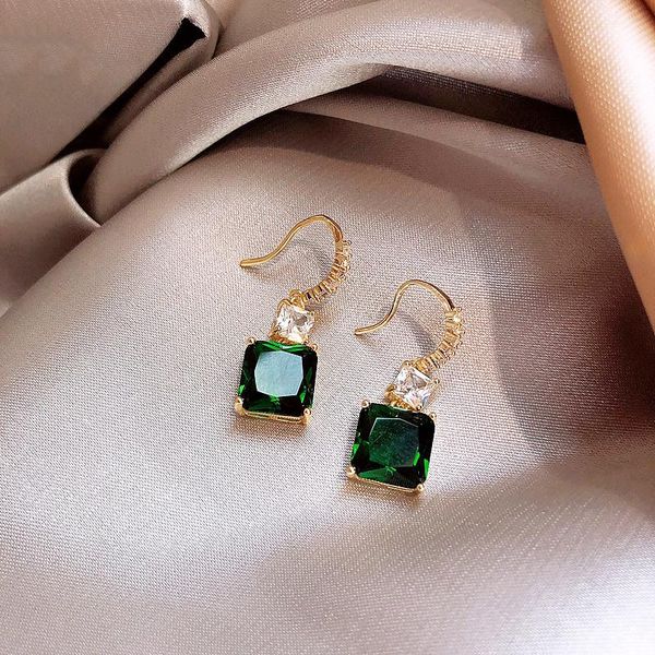 

dangle & chandelier pearl tassel and asymmetric hoop cherry dangling earrings for women oorbellen voor vrouwen square studs elegant, Silver