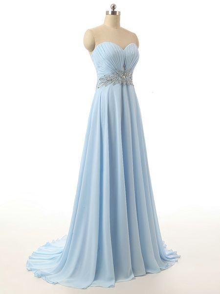 

new sky 2021 blue long evening es beaded crystals floor length chiffon prom party gowns vestidos de noiva q7d2, Black;red