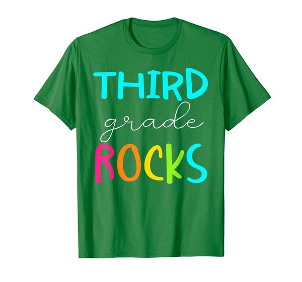 

third grade rocks shirt team 3rd grade teacher t-shirt, White;black