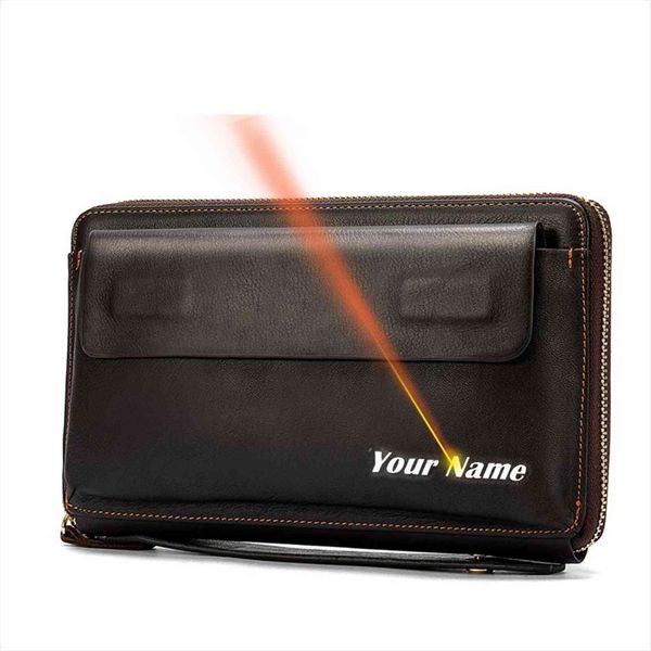 

westal mens clutch bag leather purse for men male vintage wallet card holder bags coin 9043, Red;black