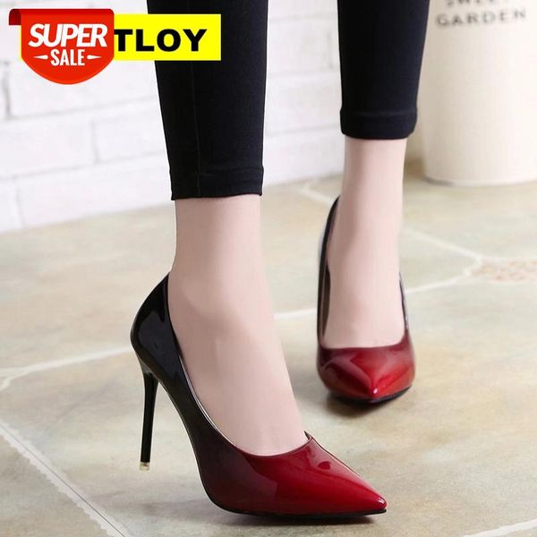 

size 34-42 women pumps fashion pointed toe patent leather stiletto high heels shoes spring summer wedding shoes woman #5891 #zp8o