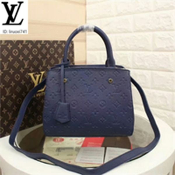 

brand designer luxury xx24 m41064 dark blue embossed business handbag 29cm women handbags iconic bags handles shoulder bags totes cross