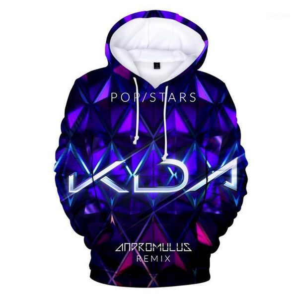 

men's hoodies & sweatshirts men/women 3d print fashion streetwear kda the baddest kids cute harajuku, Black