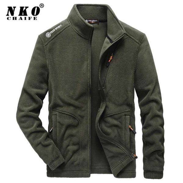 CHAIFENKO Winter Fleece Jacke Parka Mantel Männer Casual Bomber Military Outwear Frühling Dicke Warme Taktische Armee 210928