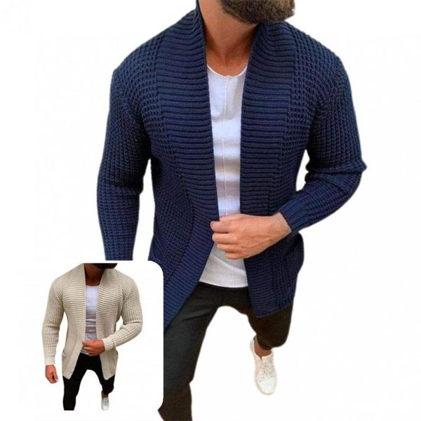 

men's sweaters cardigan sweater all match autumn winter skin-friendly pure color knitted coat men for office, White;black