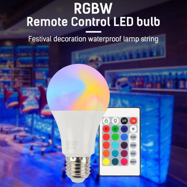 

other lighting bulbs & tubes rgb 10w bulb with infrared remote control, 110/220/230v e27 holiday party lighting, 16 colors, color changing,