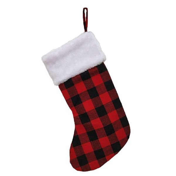 

christmas decorations stocking sack xmas gift lattice candy bag noel for home sock tree decoration