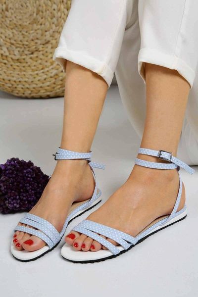

sandals female bebe blue polka dot 3 piping 7009, Black