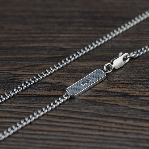 

chains fnj 925 silver link chain for jewelry making 3mm vintage 100% pure sterling necklace men 40cm to 80cm