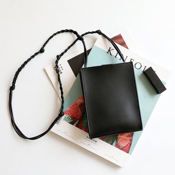 

evening bags 2021 fashion simple braided rope leather small square bag shoulder diagonal sac a main