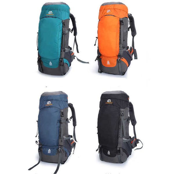 Backpacking Packs 65l zaino da viaggio unisex impermeabile dwear borsa traspirante resistente all'usura all'aperto escursionismo campeggio alpinismo di grande capacità P230510