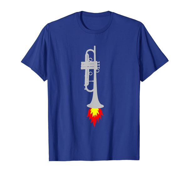 

funny trumpet t-shirt trumpet rocket, marching band, concert, White;black