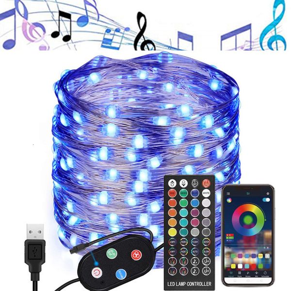 

2021 new led christmas tree remote decoration bluetooth application mobile phone wire covers colored light rope for the holiday vfgc
