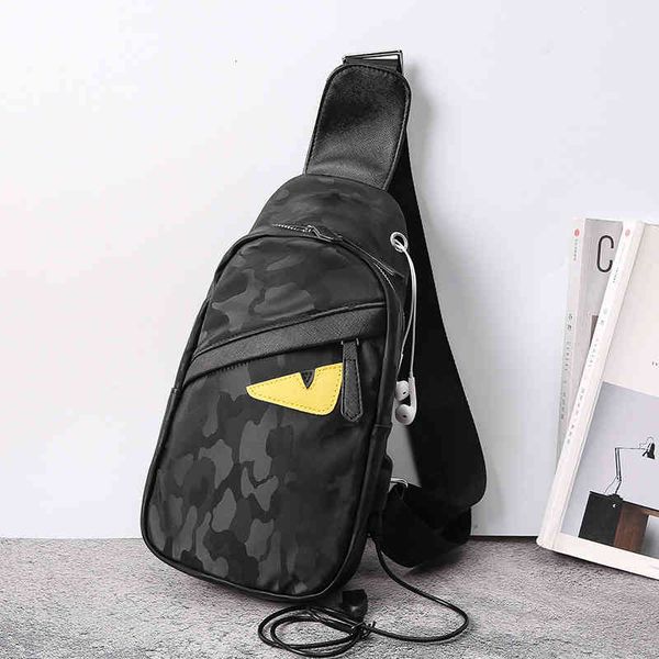 

Handbag Korean Version Messenger Bag Men's and Women's Chest Lovers' Fashion Leisure Camouflage Single Shoulder, Black;red