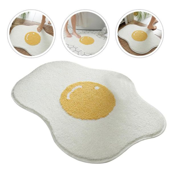 

carpets 1pc water-absorbing floor carpet poached egg non-skid bathroom mat doormat