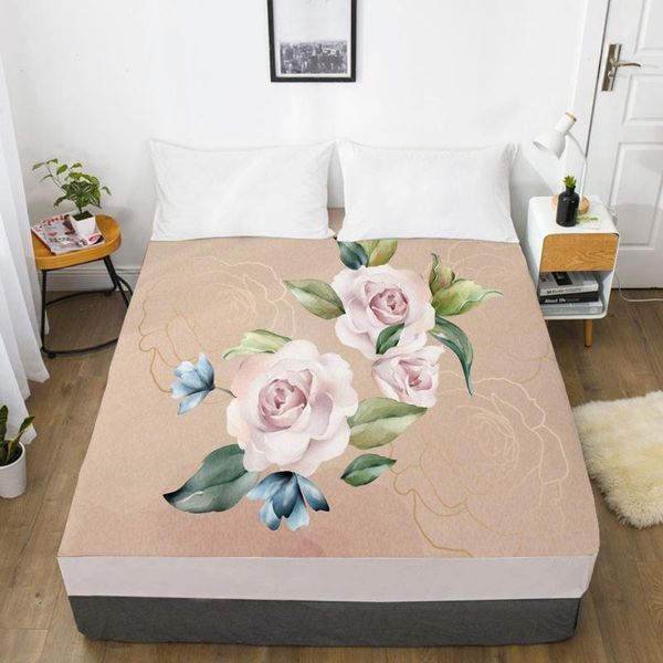 

sheets & sets luxury elastic fitted sheet bed with an band mattress cover customizable size for home nordic pink