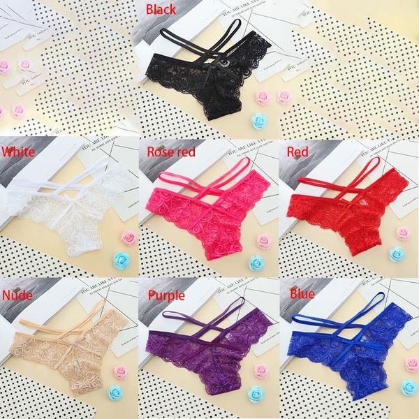 

women's panties lace women fashion lingerie tempting briefs underpant low waist intimates underwea, Black;pink