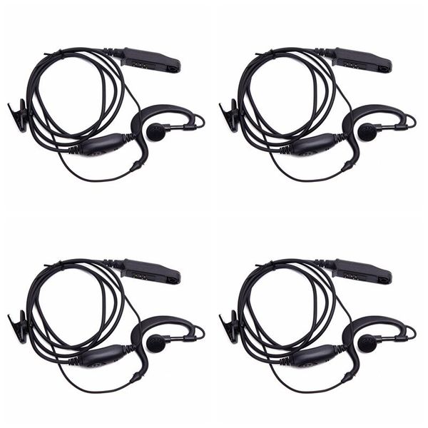 

walkie talkie 4pcs headset earpiece wateproof connector for baofeng uv-9r a58 r760 bf-9700 two way radio accessories