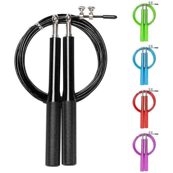

workout training cable ball bearing anti-slip handle skipping wire jump rope