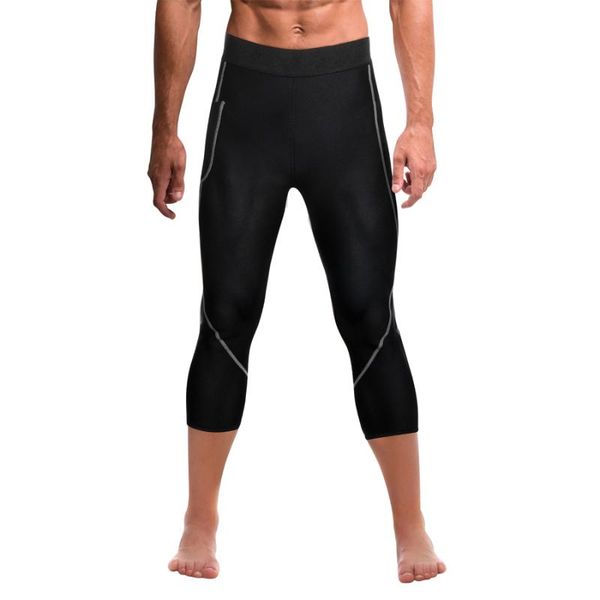 

men's body shapers bafully high waist leggings tummy control slimming shapewear trainer pants sweat weight loss quick dry 3 color, Black;brown