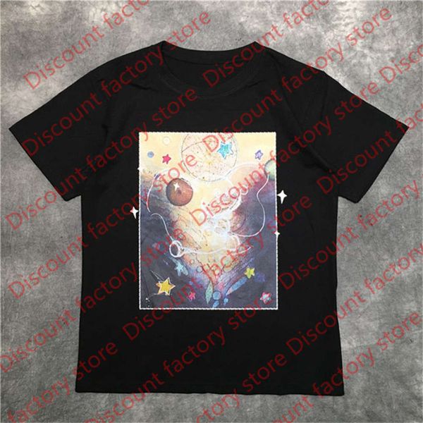 

street fashion mens t shirt starry elephant pattern polos short sleeve tennis t shirts men women couple stylist pullover tee, White;black