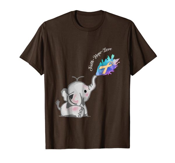 

A Cute Elephant Uterine Cancer Awareness Warrior T-Shirt, Mainly pictures