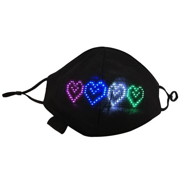 Nuovo Bluetooth programmabile Led Face Mask Luce luminosa per uomo Donna Rave maschera luminosa Natale Halloween Light Up Mask T2I51717