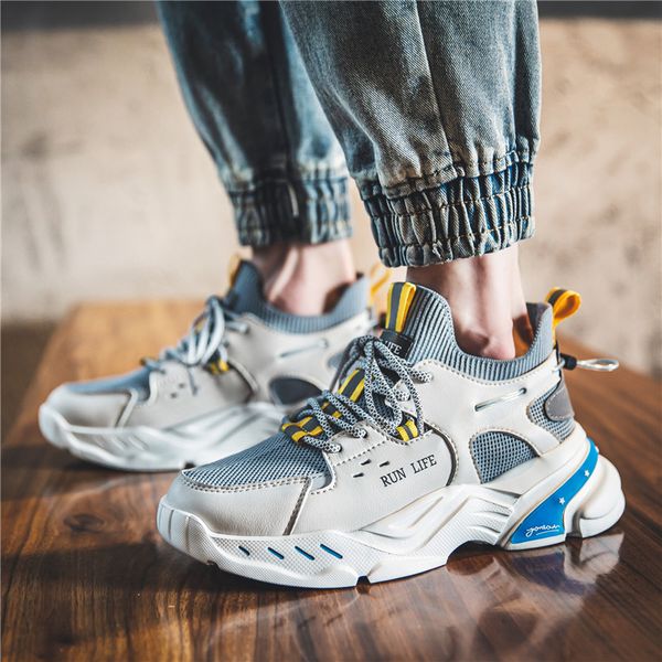 

mens sports shoes brand lace casual shoes zapatillas hombre deportiva non-slip wear-resistant platform shoes new