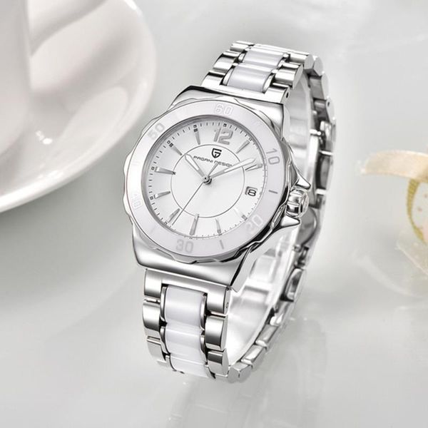 

wristwatches pagani designed ladies high-quality ceramic bracelet waterproof watch fashion relogio feminino, Slivery;brown