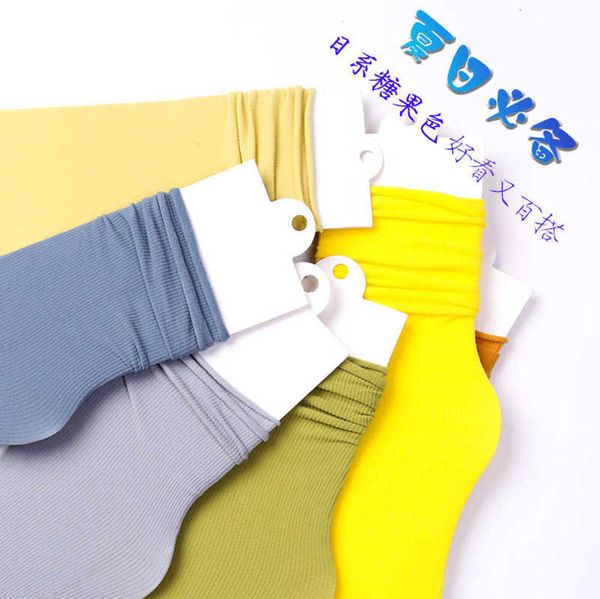 

stockings summer thin pile stockings solid medium tube women's candy velvet blue moisture, Black