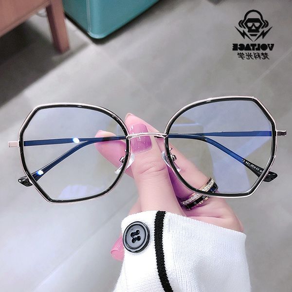 

new fashion trend in october 2021 butterfly trimming tr90 can be equipped with short-sighted frame anti blue light glasses, White;black