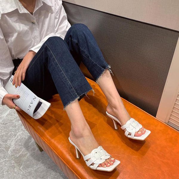 

sandals 2021 fashion open toe ankle strap women high heels lady shoes comfortable low heel summer, Black