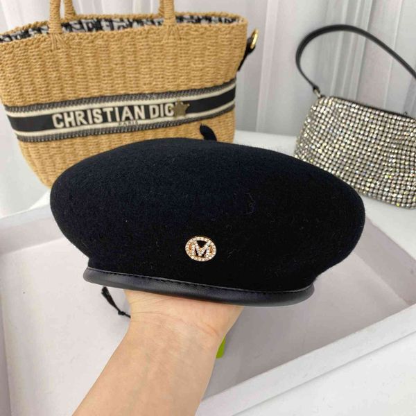 

factory wholesale 50% off fashion style autumn -standard beret female korean wool tweed bud hat winter casual artist hat, Blue;gray
